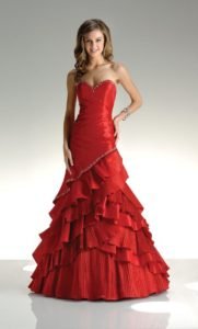 red gown pre wedding