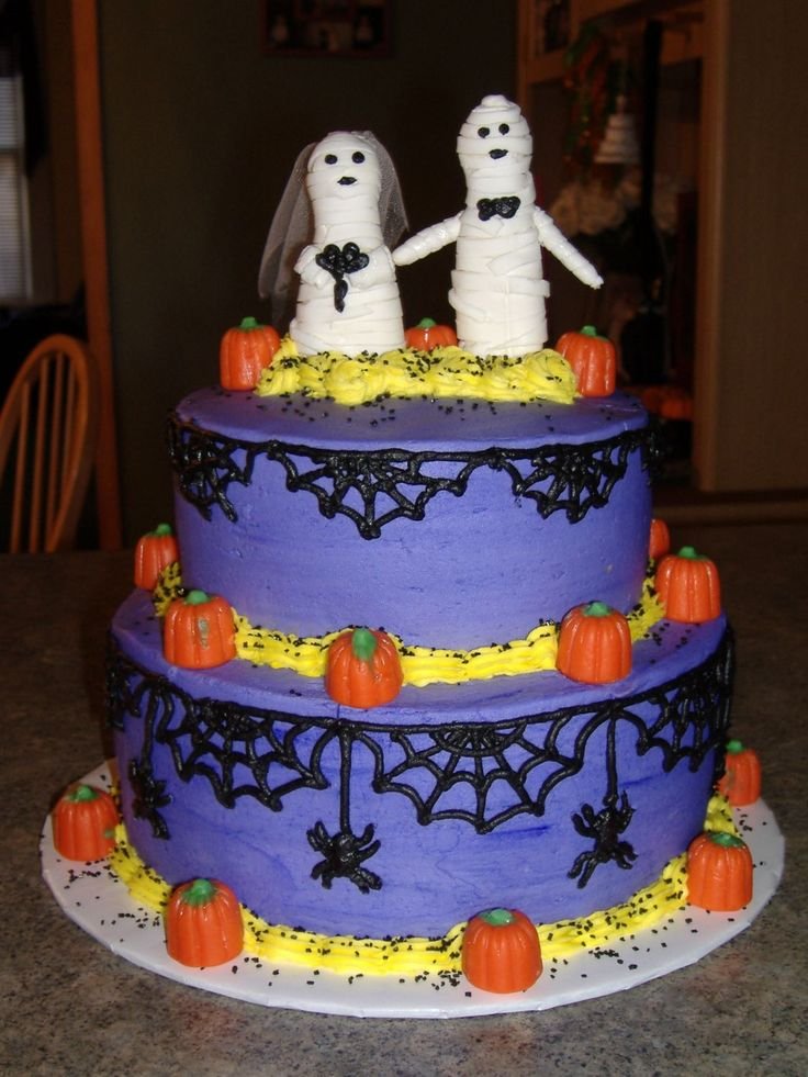 20 Beautiful Halloween Wedding Cake Ideas - Wohh Wedding