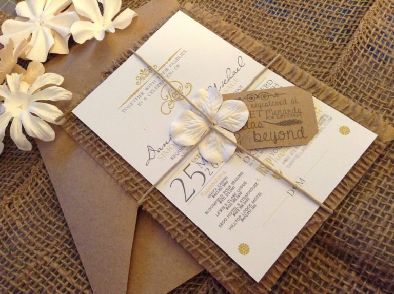 30 Burlap Wedding Invitations Ideas