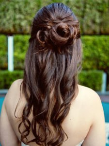 Half Bun With Curls